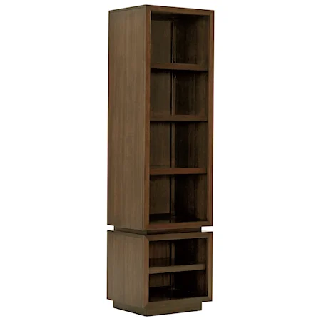 Royce Bunching Bookcase with Adjustable Shelving and Wire Management